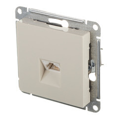 Розетка телефонная Systeme Electric AtlasDesign встраиваемая бежевая RJ11 (ATN000281) - фото 2