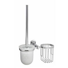 Изображение товара Ершик для унитаза WasserKraft Oder подвесной с корзиной для освежителя металл хром (K-3035)