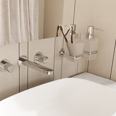 Стакан для ванной WasserKraft Mosel с держателем стекло матовый/металл хром (K-46628) - фото 4