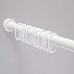 Карниз для ванной 110-200 см телескопический прямой алюминий белый - фото 5