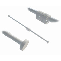 Изображение товара Карниз для ванной 110-200 см телескопический прямой алюминий белый