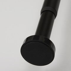 Карниз для ванной 110-200 см телескопический прямой алюминий черный - фото 6