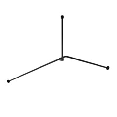 Изображение товара Карниз для ванной 180х90 см сборный Г-образный алюминий черный