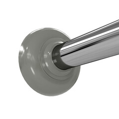 Карниз для ванной 90х90 см сборный Г-образный алюминий хром - фото 5