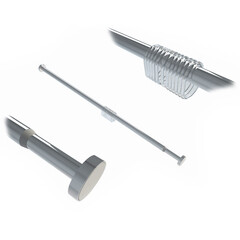 Изображение товара Карниз для ванной 110-200 см телескопический прямой алюминий хром