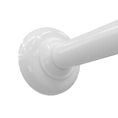 Карниз для ванной 180х90 см сборный Г-образный алюминий белый - фото 4