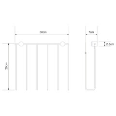 Держатель для газет WasserKraft на шуруп латунь хром (K-311) - фото 2