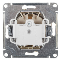 Розетка Systeme Electric AtlasDesign встраиваемая бежевая со шторками с выталкивателем (ATN000247) - фото 2