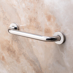 Поручень для ванной РМС 380 мм нержавеющая сталь хром (A1027) - фото 3