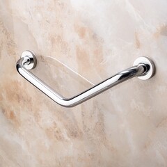 Поручень для ванной РМС 460 мм нержавеющая сталь хром (A1028) - фото 3