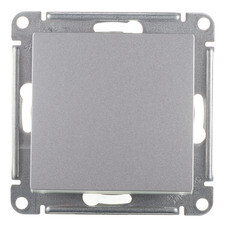 Выключатель Systeme Electric AtlasDesign одноклавишный встраиваемый алюминий (ATN000311)