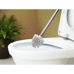 Ершик для унитаза Fora пластик хром/белый (FOR-WC001) - фото 3