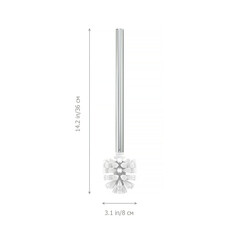 Ершик для унитаза Fora пластик хром/белый (FOR-WC001) - фото 2