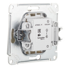 Выключатель Systeme Electric AtlasDesign одноклавишный встраиваемый алюминий (ATN000311) - фото 2