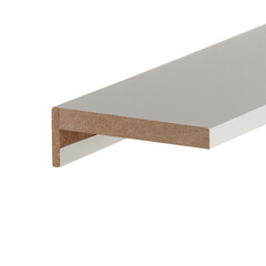 Наличник телескопический Next 1 70х8х2200 мм ПВХ эмалит белый прямой (1 шт.) - фото 3