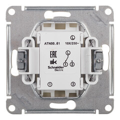 Переключатель Systeme Electric AtlasDesign одноклавишный встраиваемый алюминий (ATN000361) - фото 4