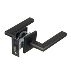 Комплект фурнитуры для двери Lavelly Viola с защелкой и петлями квадратная розетка черный (990333)