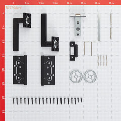Комплект фурнитуры для двери Lavelly Viola с защелкой и петлями квадратная розетка черный (990333) - фото 2