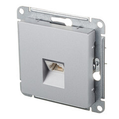 Розетка телефонная Systeme Electric AtlasDesign встраиваемая алюминий RJ11 (ATN000381) - фото 3