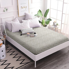 Простыня на резинке 160х200х25 см бязь бежевая MiaСона Heloisa - фото 2