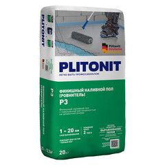 Ровнитель (наливной пол) финишный Plitonit P3 самовыравнивающийся 20 кг - фото 1