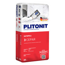 Затирка цементная Plitonit серая 20 кг
