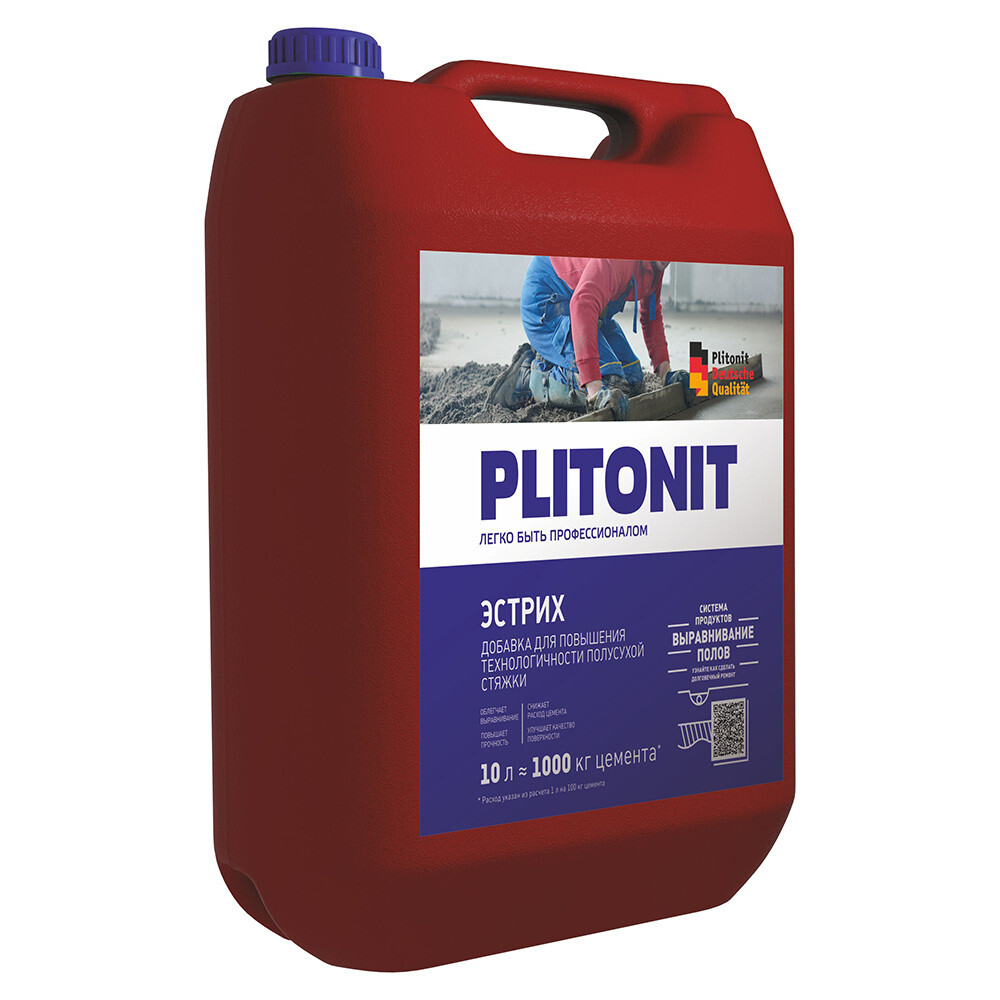Добавка для полусухой стяжки Plitonit Эстрих 10 л