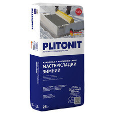Клей для газобетона Plitonit Мастер Кладки зимний 25 кг