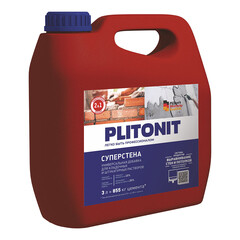 Изображение товара Добавка универсальная для кладочных и штукатурных растворов Plitonit СуперСтена 3 л