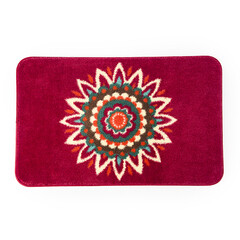 Изображение товара Коврик для ванной красный 80х50 см WasserKraft Isen (BM-4002)