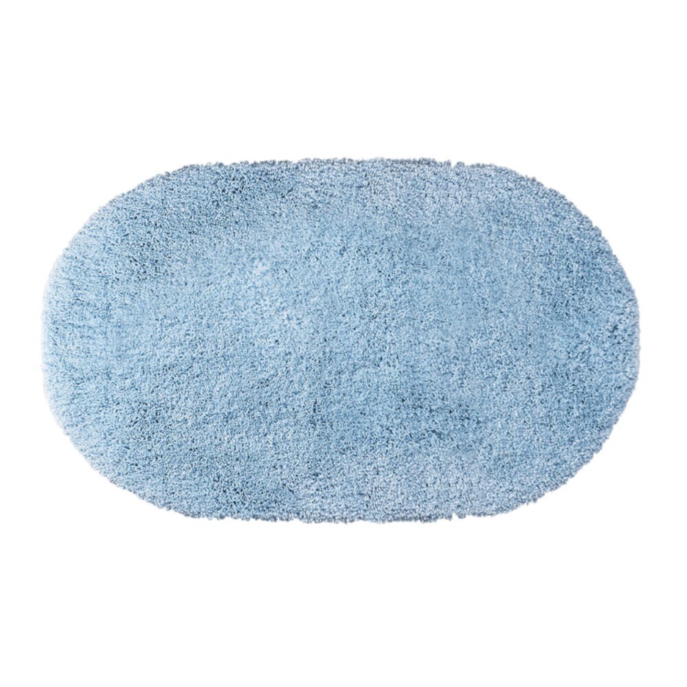 Изображение товара Коврик для ванной WasserKraft Dill 100x60 см голубой овальный современный