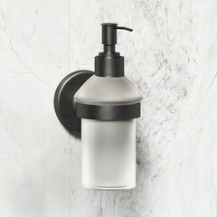 Дозатор для мыла Zenfort 20583 с держателем стекло матовый/металл черный (102033) - фото 3