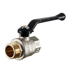 Кран шаровой латунный Bugatti 1 ВР(г) х 1 НР(ш) ручка прямой (03050213) - фото 1