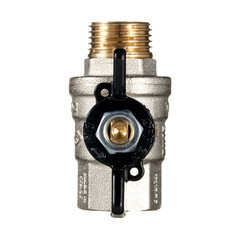 Кран шаровой латунный Bugatti 1/2 ВР(г) х 1/2 НР(ш) бабочка прямой (03070176) - фото 4