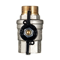 Кран шаровой латунный Bugatti 3/4 ВР(г) х 3/4 НР(ш) бабочка прямой (03070177) - фото 4