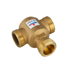 Клапан термостатический Stout 1 1/4 НР(ш) х 1 1/4 НР(ш) х 1 1/4 НР(ш) для твердотопливных котлов 55 °С (SVM-0030-325504) - фото 1