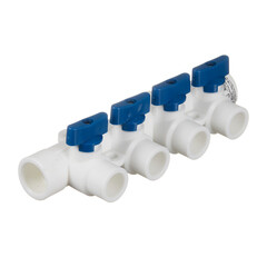 Изображение товара Коллектор полипропиленовый Tebo 25 мм х 4 выхода 20 мм (TRD0000020486)