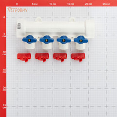 Коллектор полипропиленовый Tebo 40 мм х 4 выхода 20 мм (TRD0000025517) - фото 2