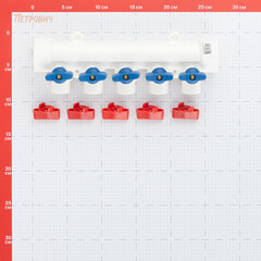 Коллектор полипропиленовый Tebo 40 мм х 5 выходов 20 мм (TRD0000025518) - фото 2