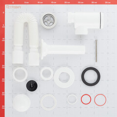 Сифон для раковины Alcadrain 1 1/4х40 мм с выпуском d60 мм белый (A41+A710/AG2105123710) - фото 2