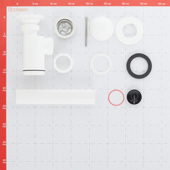 Сифон для раковины Alcadrain 1 1/4х40 мм с выпуском d60 мм белый (A41/AG210512140) - фото 2