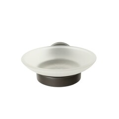 Мыльница для ванной Zenfort 21585 с держателем стекло/металл графит (102083) - фото 5