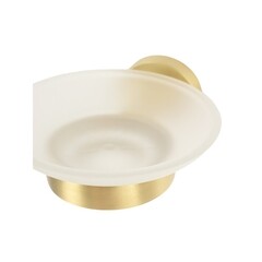 Мыльница для ванной Zenfort 23585 с держателем стекло/металл золото (102053) - фото 4