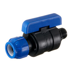 Кран шаровой ПНД Valfex компрессионный переходной 25х3/4 НР(ш) - фото 1