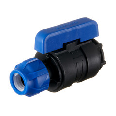 Кран шаровой ПНД Valfex компрессионный переходной 20х3/4 ВР(г) - фото 1