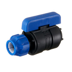 Кран шаровой ПНД Valfex компрессионный переходной 20х1/2 ВР(г) - фото 1