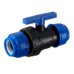 Кран шаровой ПНД Valfex компрессионный 50х50 мм - фото 1