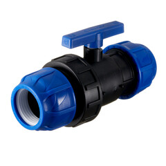 Кран шаровой ПНД Valfex компрессионный 63х63 мм - фото 1