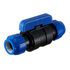 Кран шаровой ПНД Valfex компрессионный 32х32 мм - фото 1