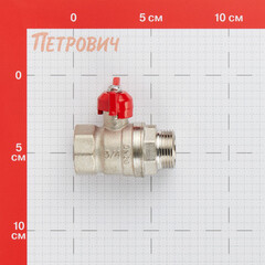 Кран шаровой латунный Valtec 3/4 ВР(г) х 3/4 НР(ш) полнопроходной бабочка прямой (VT.123.N.05) - фото 2